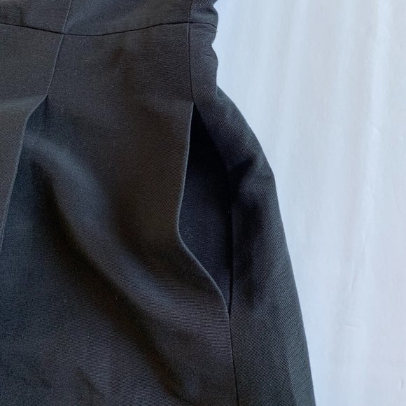 J. Crew | Black Perforated A-line Box Pleats Party Cocktail Dress sz 6 - Picture 7 of 12